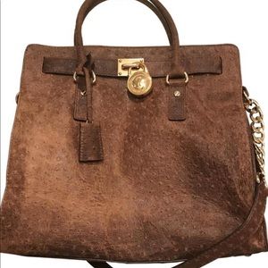 Michael Kors Distressed Embossed Leather Tote
